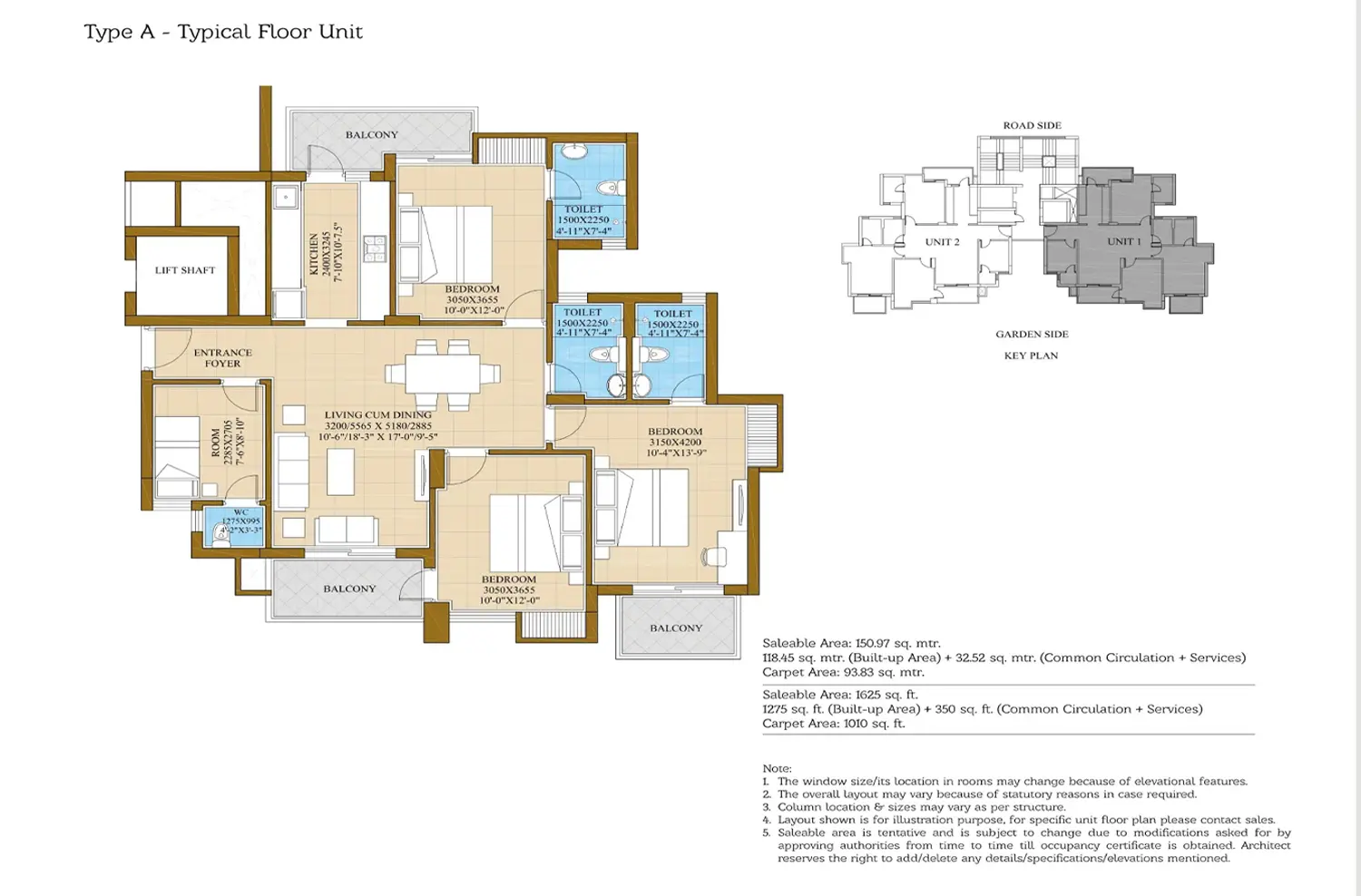 1625 sq ft