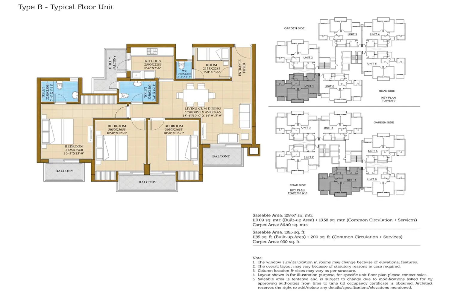 1385 sq ft